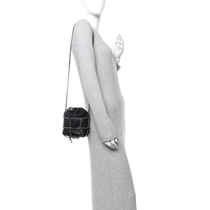 Chanel Lambskin Bucket Chain Drawstring Bag Black 2 of 13