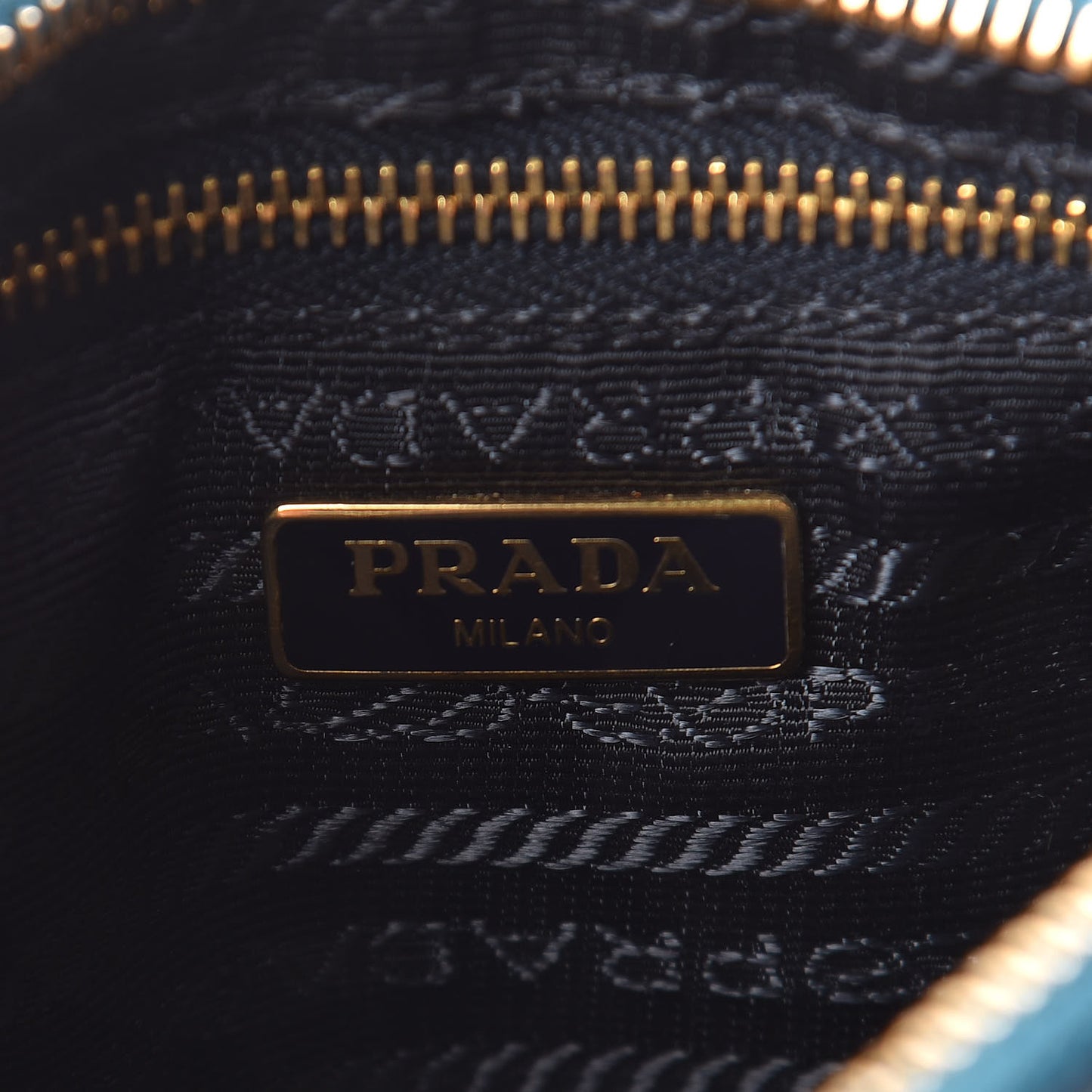 Saffiano Lux Bi-Color Clutch Bleuette Turchese