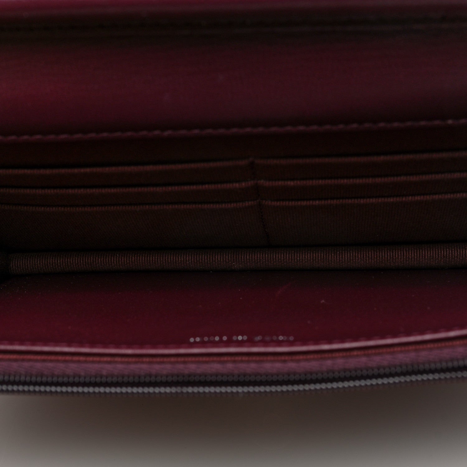 Chanel Lambskin Quilted Enamel CC Wallet On Chain WOC Burgundy 5 of 10