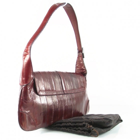 Gucci Eel Exotic Jackie O Flap Bag Red 2 of 9