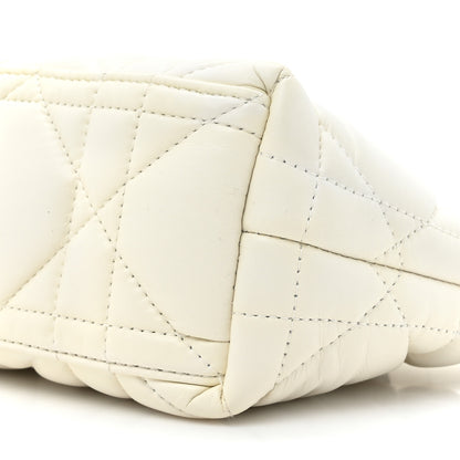 Christian Dior Calfskin Macrocannage Small Diortravel Nomad Pouch Latte Latte 9 of 10