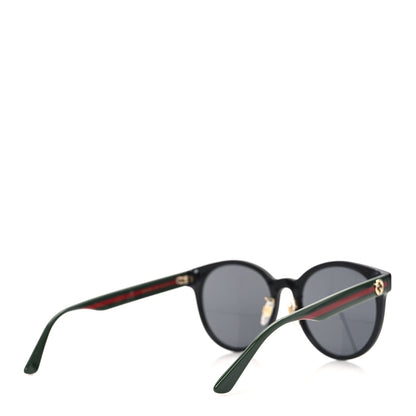 Gucci Acetate GG Web Round Eye Sunglasses GG0416SK Black 4 of 8