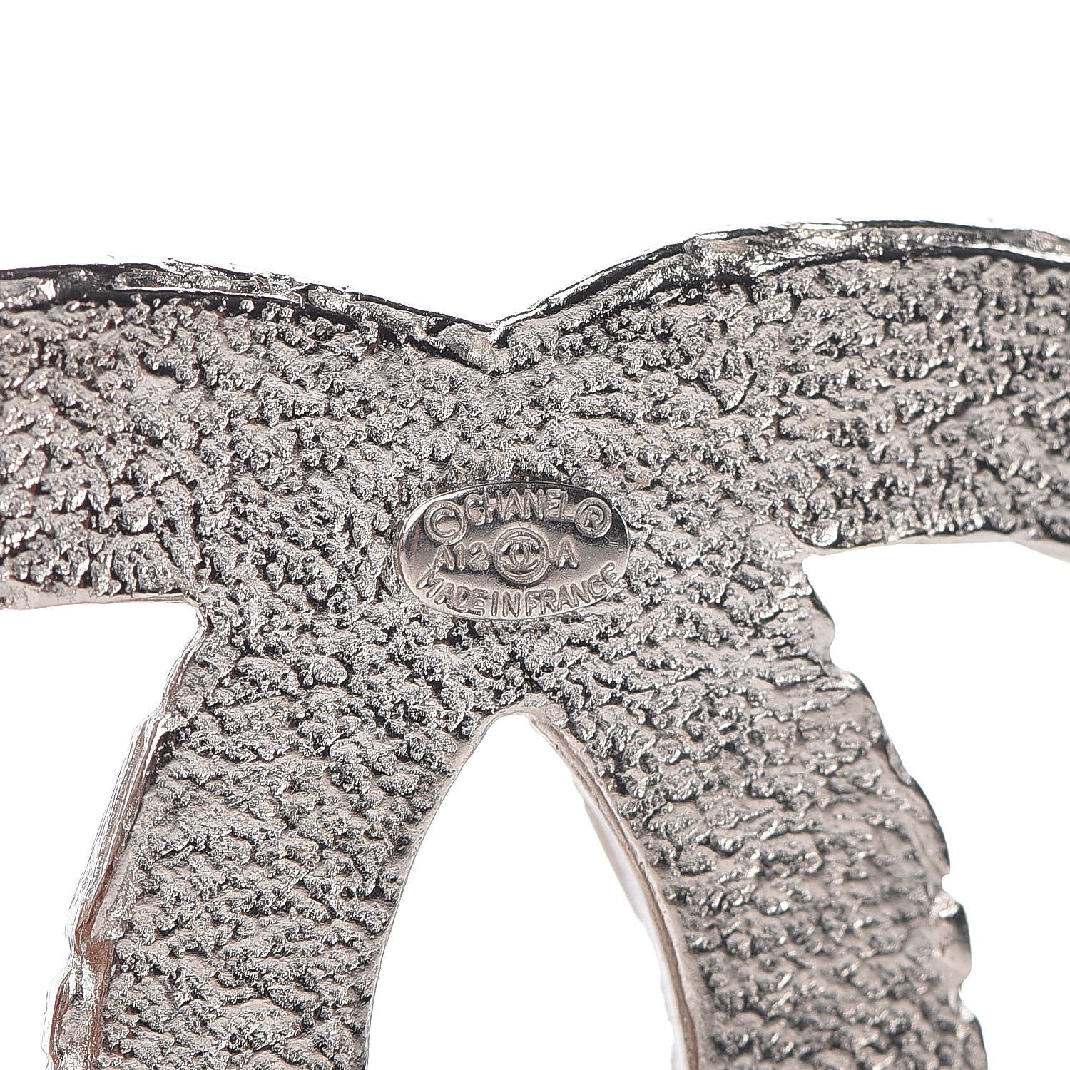 Chanel Crystal CC Brooch Silver 4 of 5
