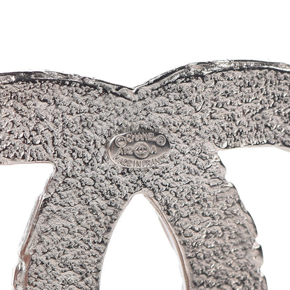 Chanel Crystal CC Brooch Silver 4 of 5
