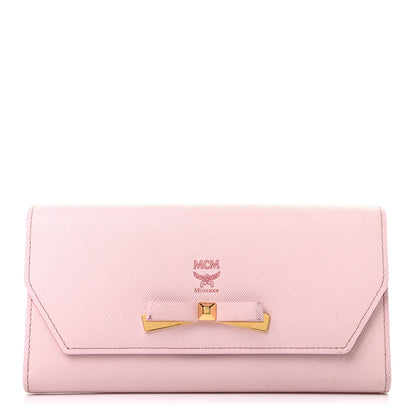 MCM Grained Calfskin Mina Long Wallet Pink 1 of 7