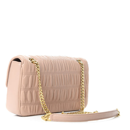 Prada Nappa Gaufre Medium Chain Flap Shoulder Bag Cipria 4 of 9