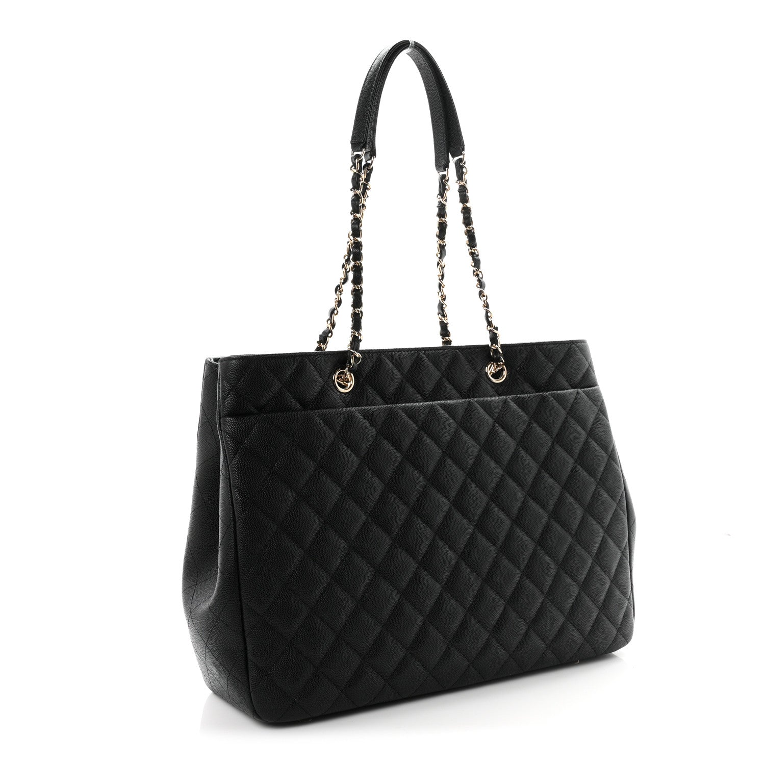 Chanel Caviar Quilted Small Shopping Tote Black 2 of 9