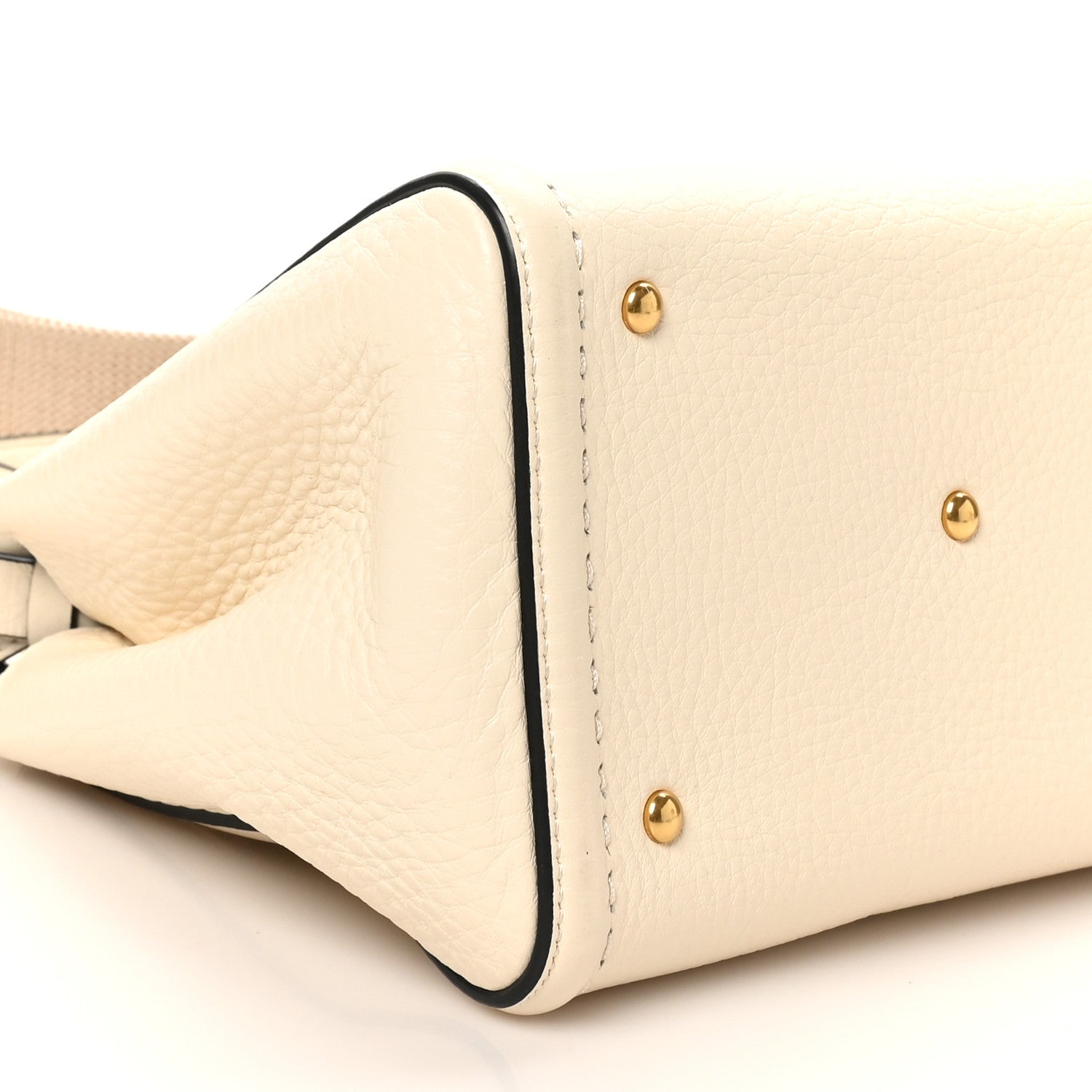 Valentino Garavani Soft Grainy Calfskin Alltime Small Handbag Ivory 8 of 9