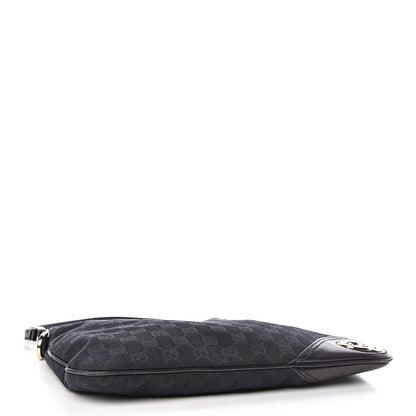 Gucci Monogram Medium New Britt Hobo Black 4 of 11