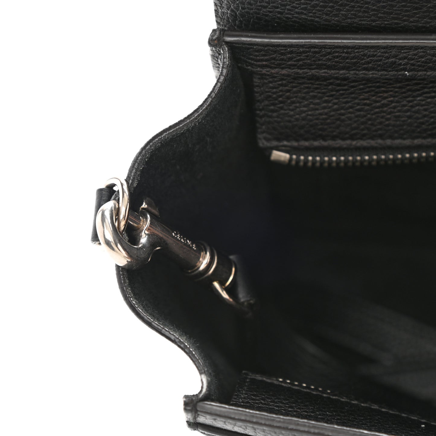 Drummed Calfskin Nano Luggage Black