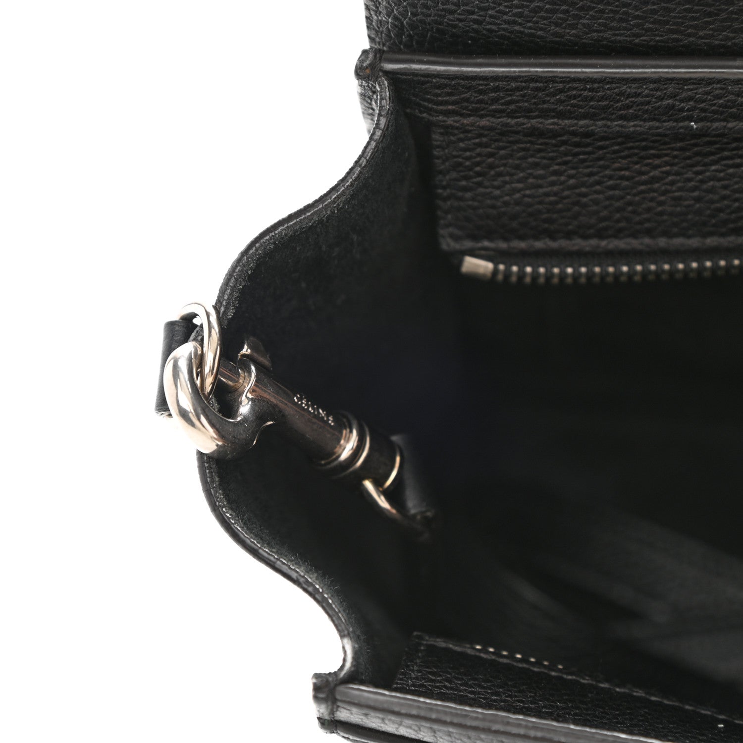 Celine Drummed Calfskin Nano Luggage Black 10 of 18