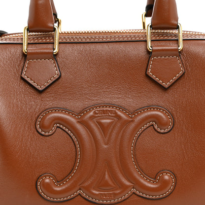 Celine Smooth Calfskin Triomphe Small Boston Bag Tan 8 of 10