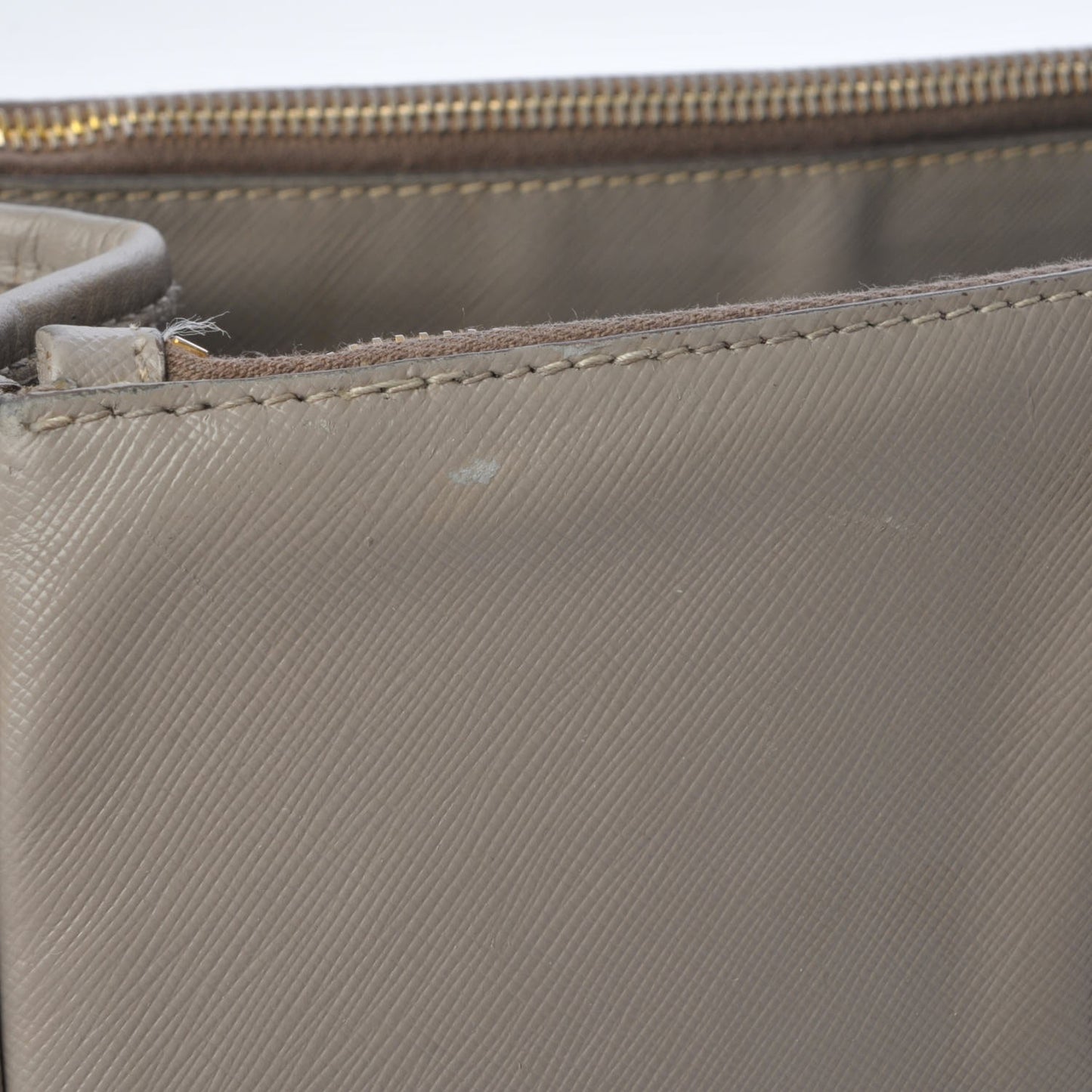 Saffiano Lux Extra Large Galleria Double Zip Tote Argilla