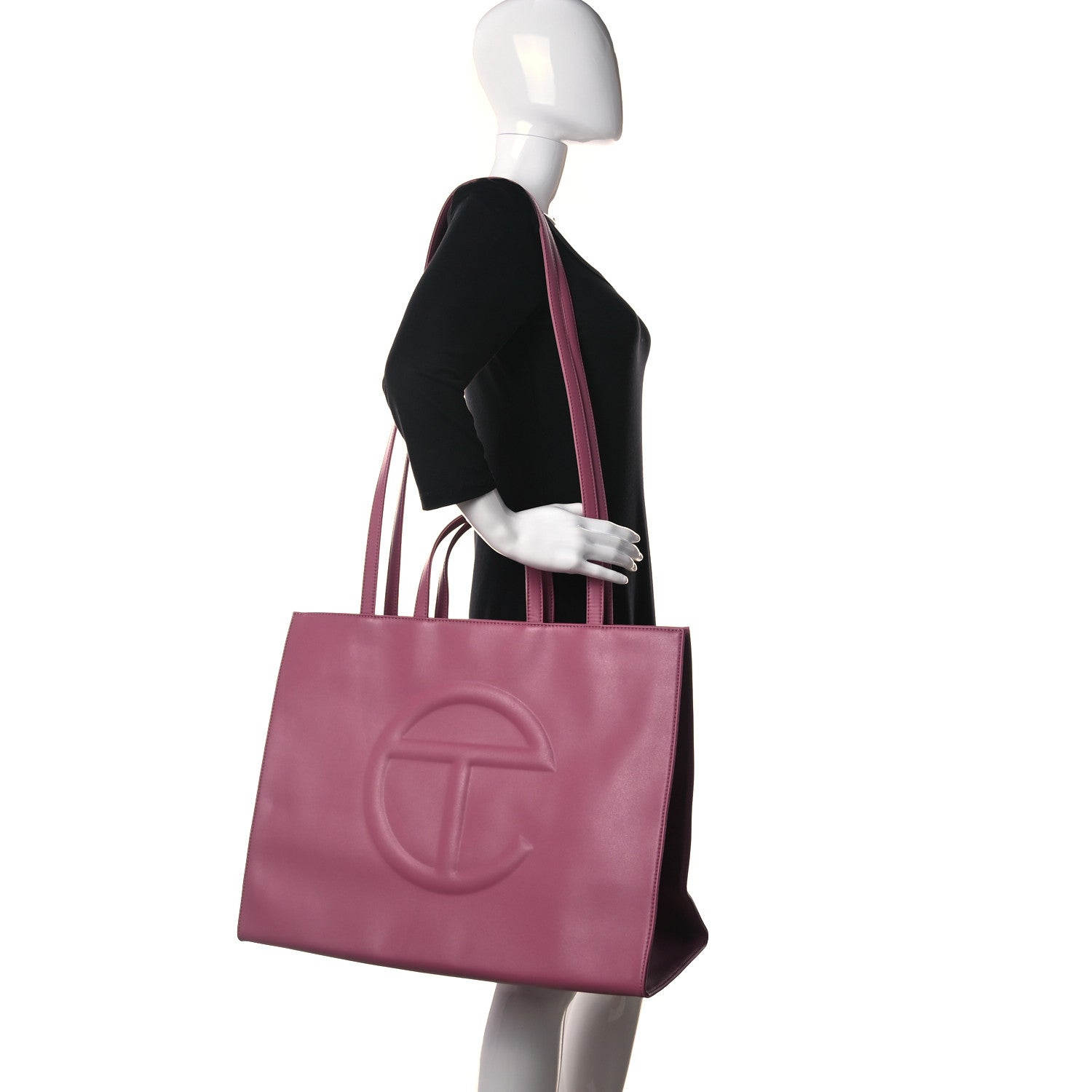 Telfar Vegan Leather Large Shopping Bag Corned Beef 2 of 13