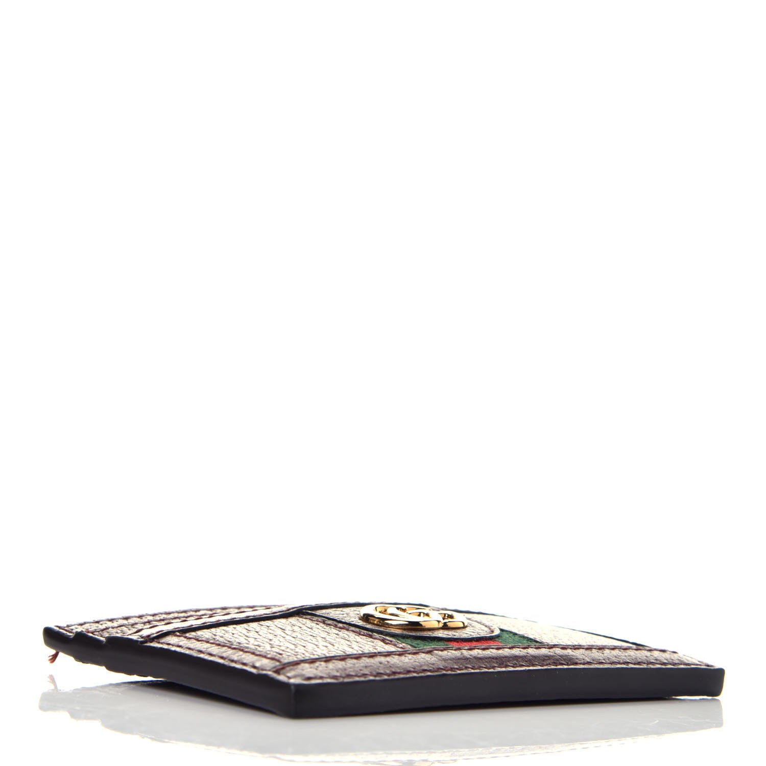 Gucci Calfskin Web GG Ophidia Card Holder Vintage Bordeaux 7 of 8