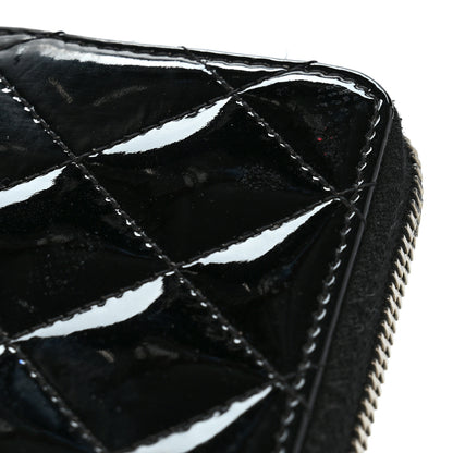 Chanel Patent Calfskin Quilted Zip Coin Purse Black 9 of 10