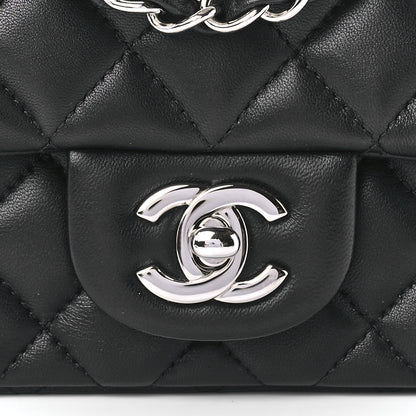 Chanel Lambskin Quilted Mini Square Flap Black 9 of 13