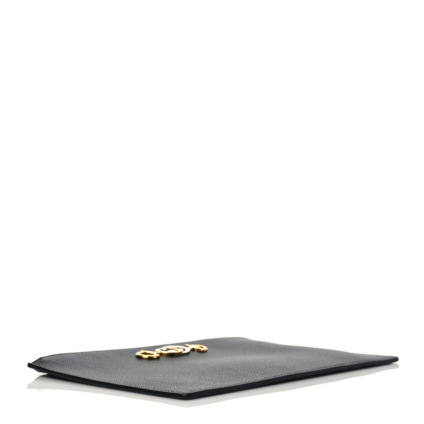Grainy Calfskin Zumi Pouch Black