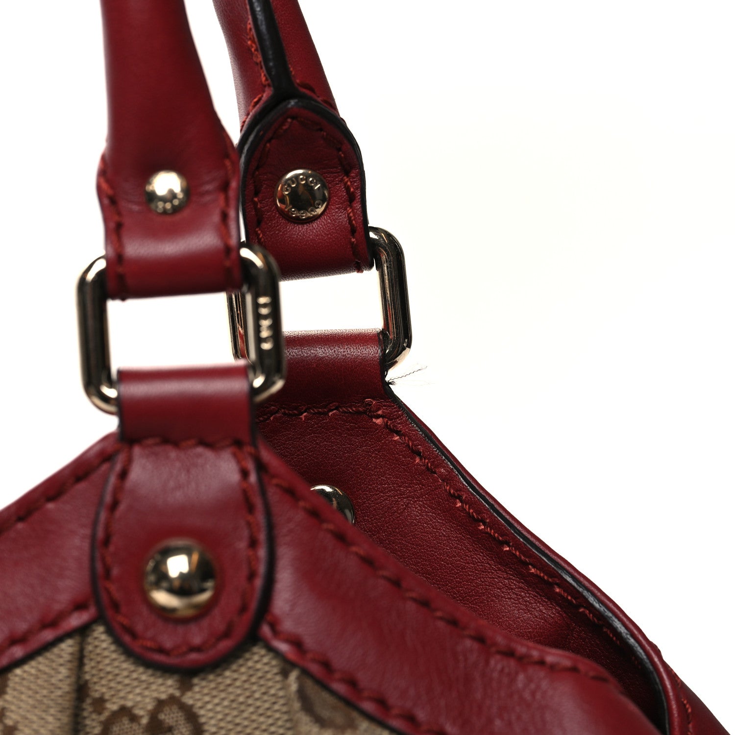 Gucci Monogram Medium Sukey Tote Dark Red 11 of 11