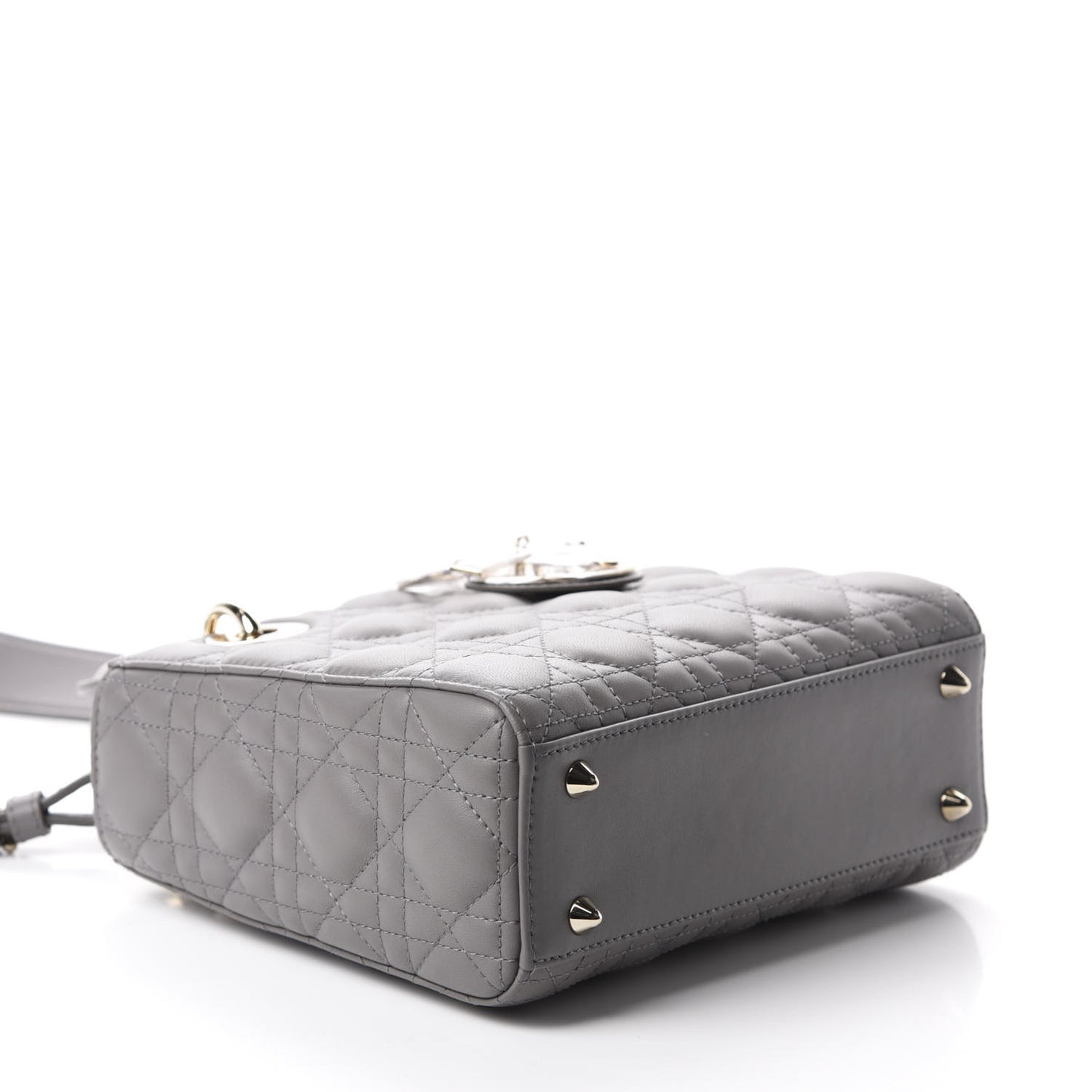 Lambskin Cannage Small My ABCDior Lady Dior Grey