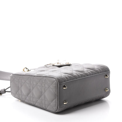 Christian Dior Lambskin Cannage Small My ABCDior Lady Dior Grey 4 of 11