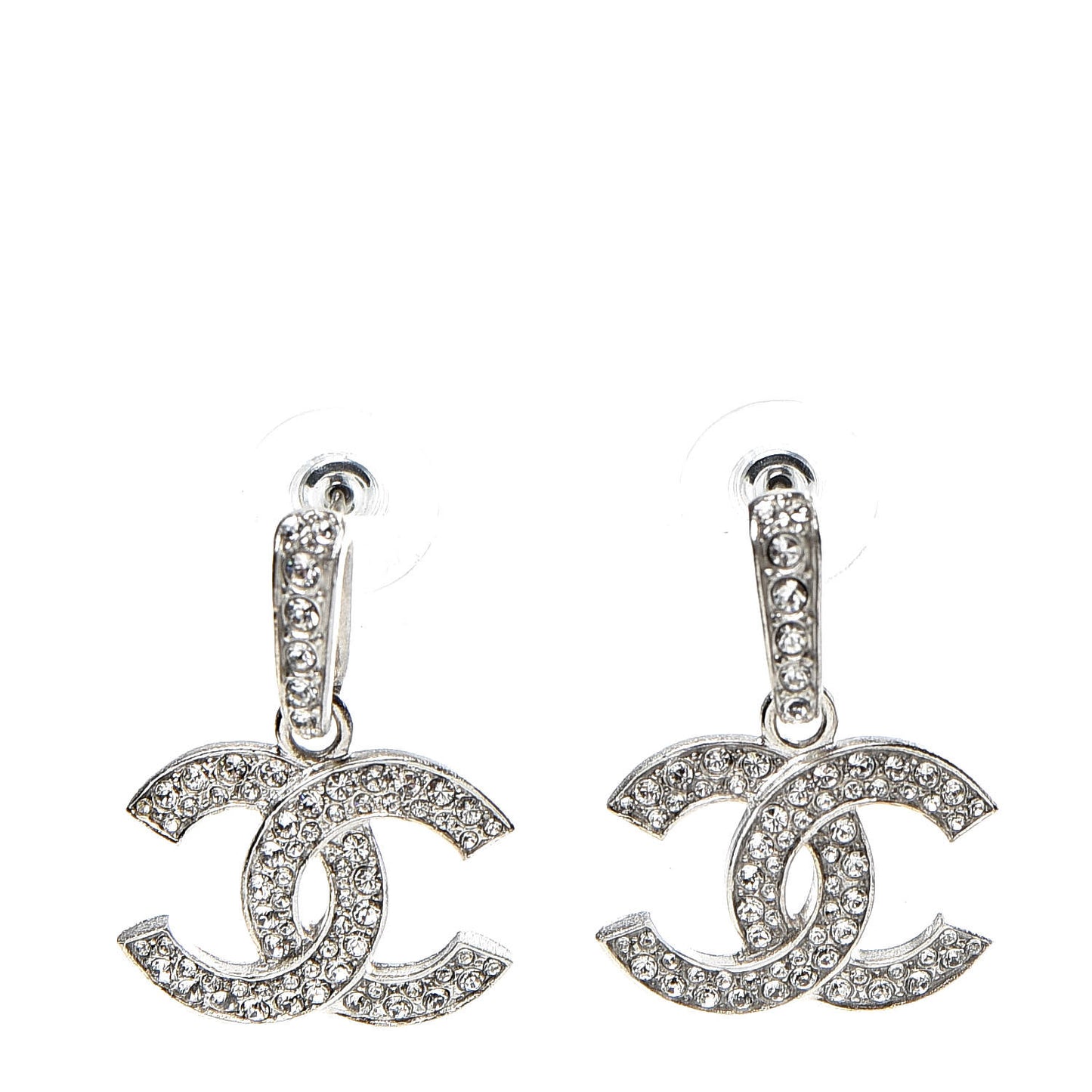 Crystal Palais Garnier CC Drop Earrings Silver