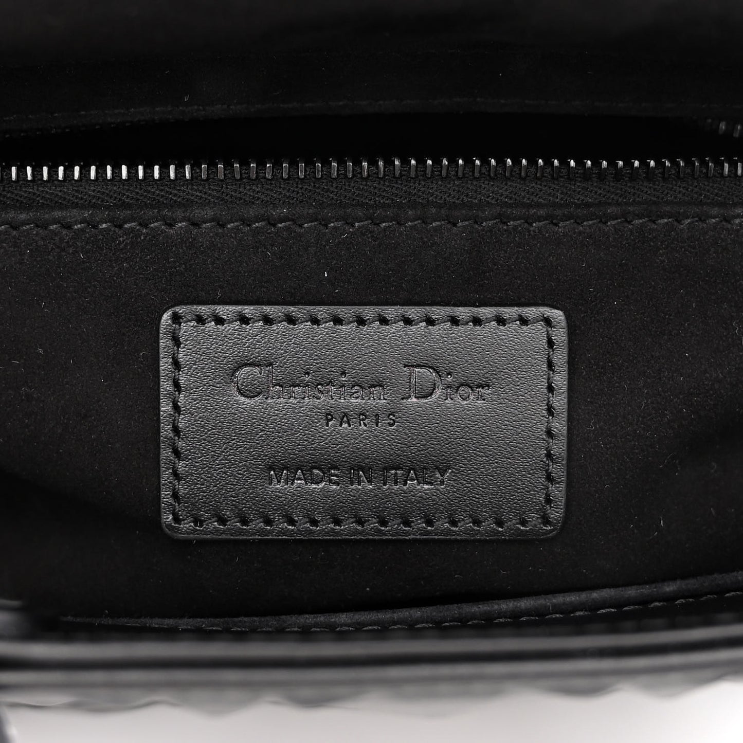 Calfskin Cannage Diamond Small My ABCDior Lady Dior Black