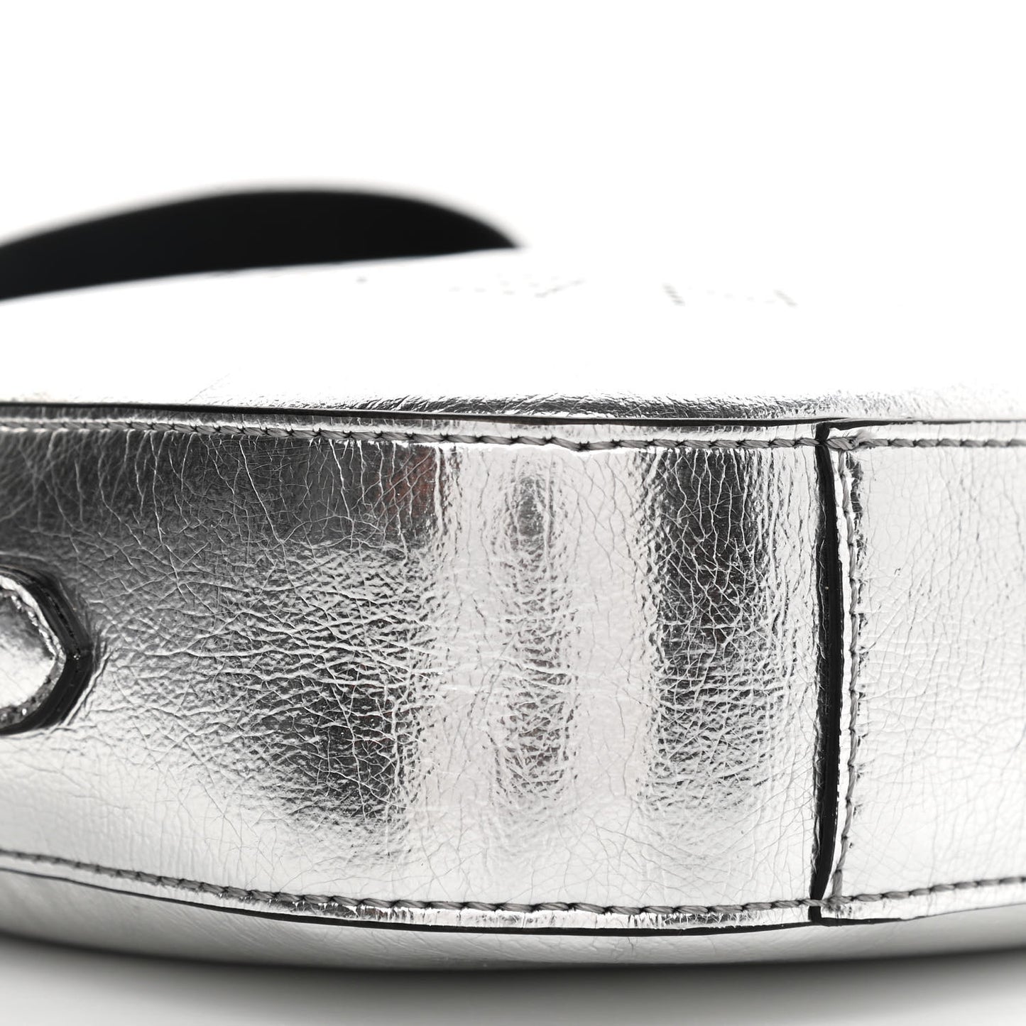 Metallic Eco Alter Nappa Mini Camera Bag Silver