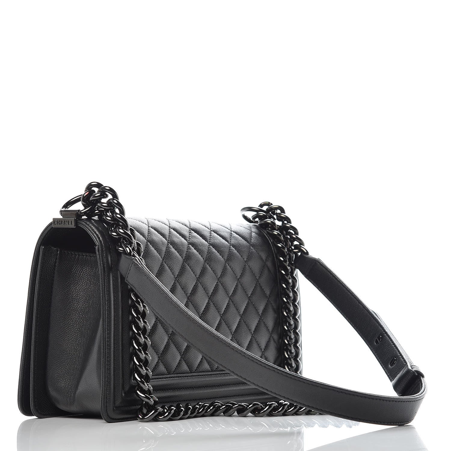 Chanel Caviar Quilted Medium Boy Flap So Black 3 of 9