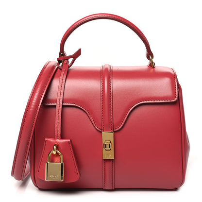 Celine Satinated Calfskin Mini 16 Top Handle Bag Raspberry 1 of 12