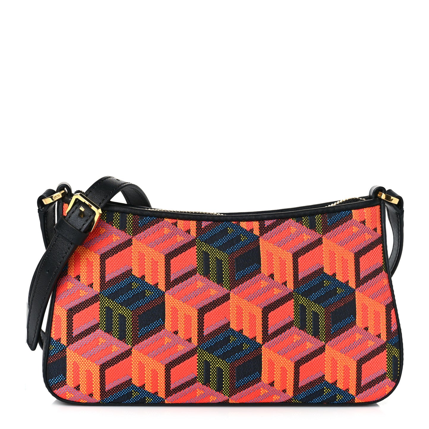 Jacquard Cubic Monogram Rockstar Shoulder Bag Multicolor
