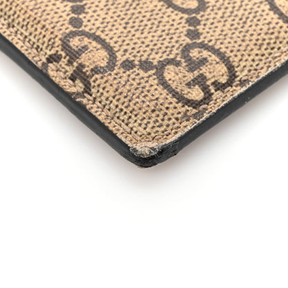 Gucci GG Supreme Monogram Kingsnake Card Holder Beige Black 10 of 12