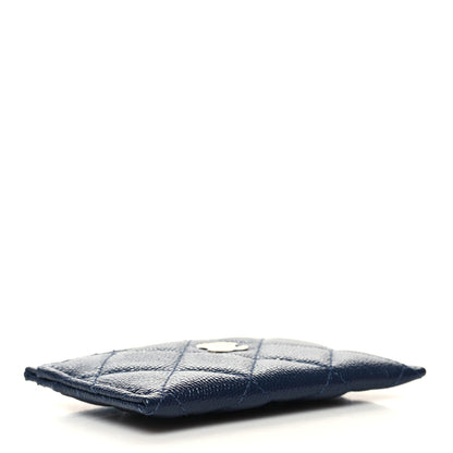 Chanel Caviar Quilted Card Holder Navy 4 of 10