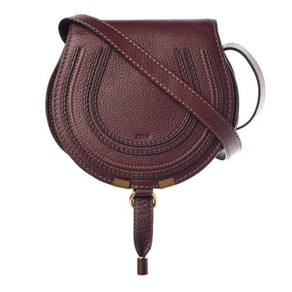 Chloe Calfskin Marcie Round Crossbody Bag Dark Velvet 1 of 8