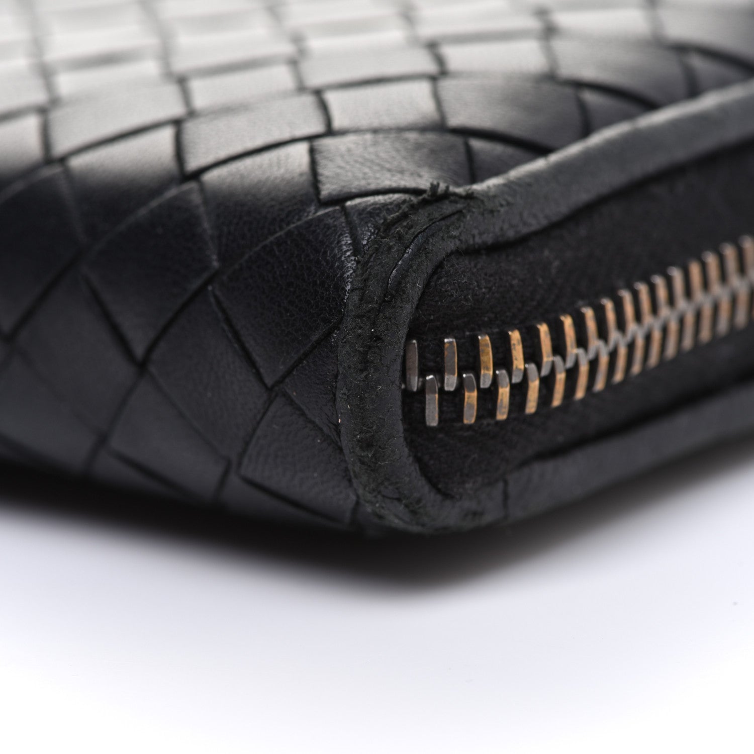 Bottega Veneta Nappa Intrecciato Zip Around Coin Purse Black 10 of 12