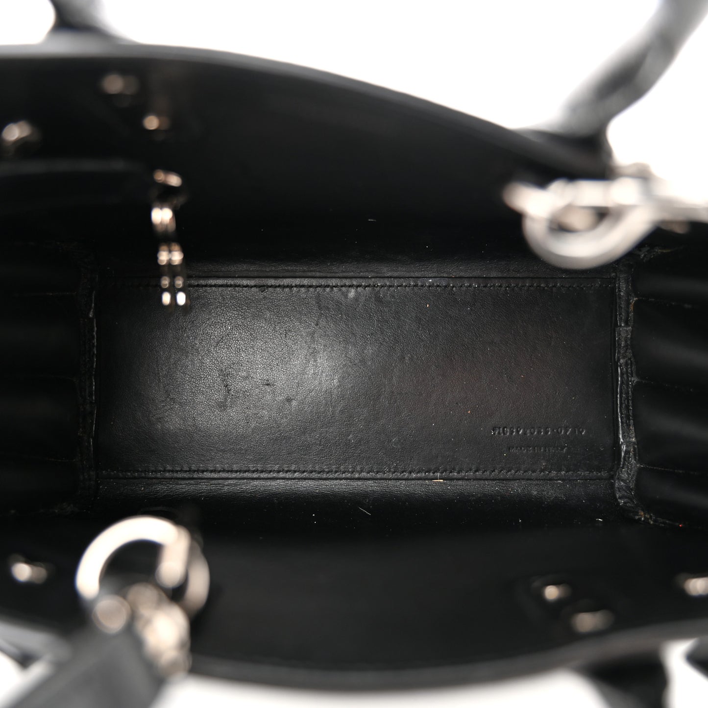 Grained Calfskin Nano Sac De Jour Black