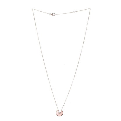 Cartier 18K Pink Gold Diamond Pink Opal XS Amulette de Cartier Pendant Necklace 3 of 7
