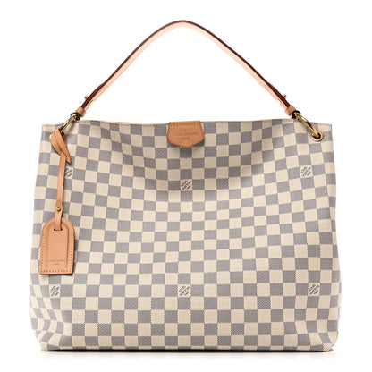 Louis Vuitton Damier Azur Graceful MM Rose Ballerine 1 of 9