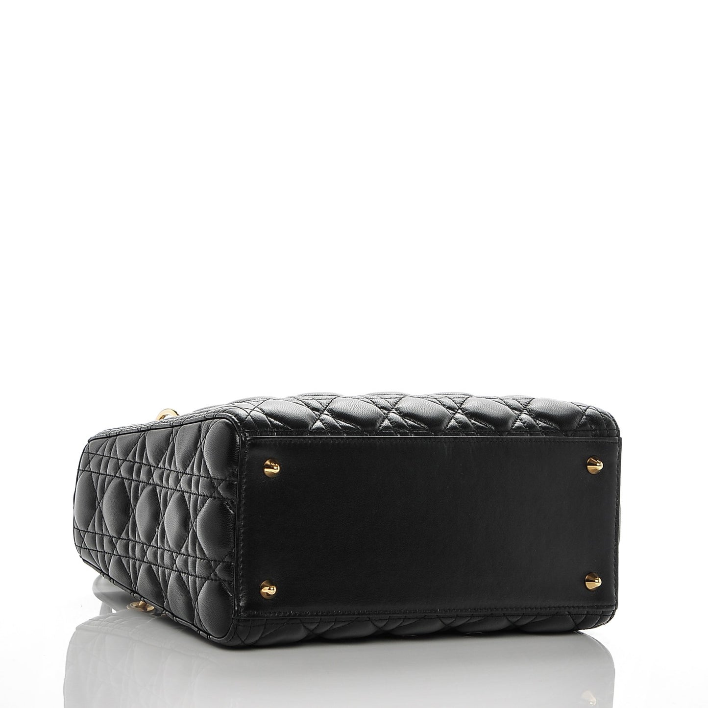 Lambskin Cannage Medium Lady Dior Black