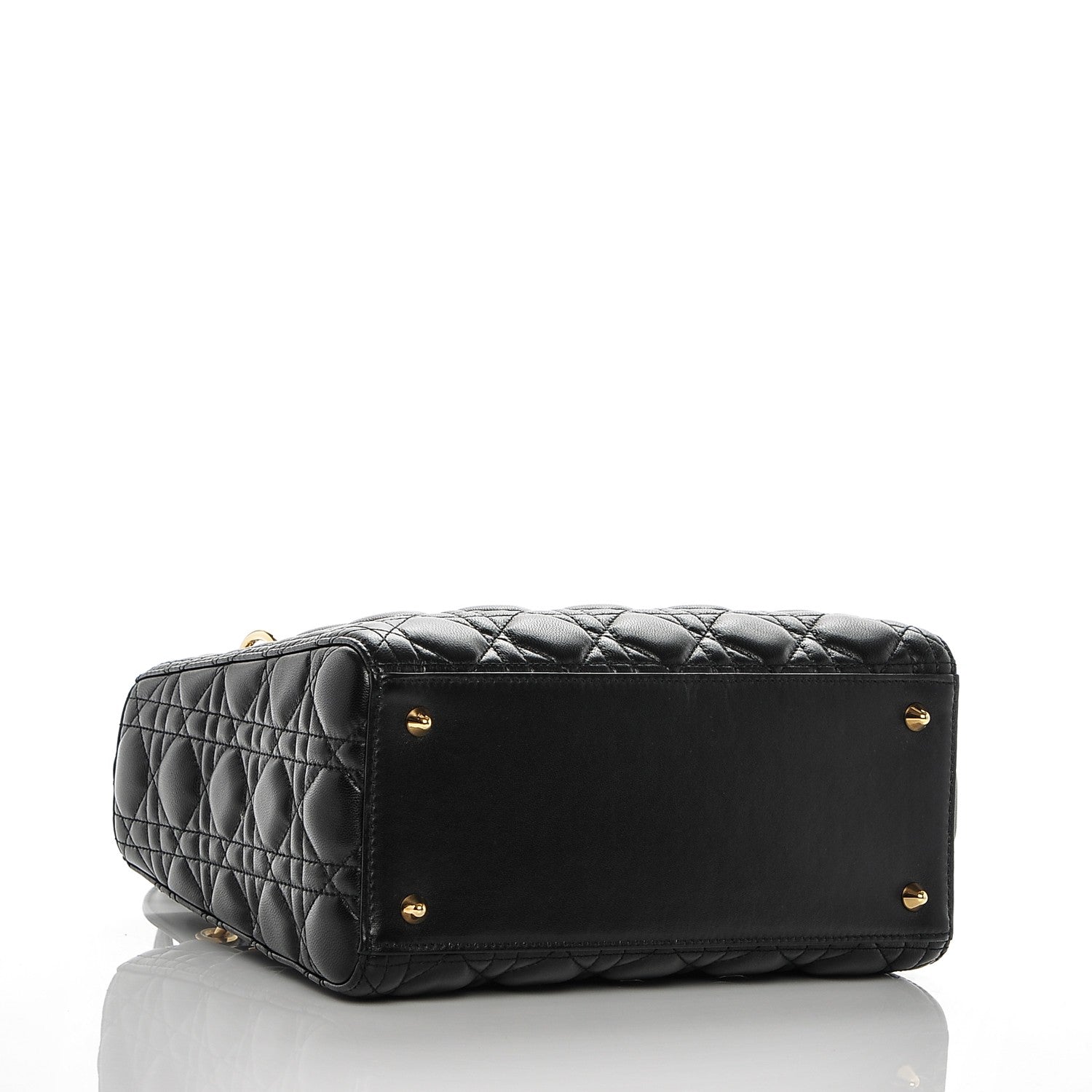 Christian Dior Lambskin Cannage Medium Lady Dior Black 4 of 6