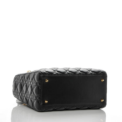 Christian Dior Lambskin Cannage Medium Lady Dior Black 4 of 6