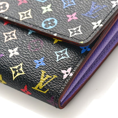 Louis Vuitton Monogram Multicolor Sarah Wallet Black Violet 9 of 9