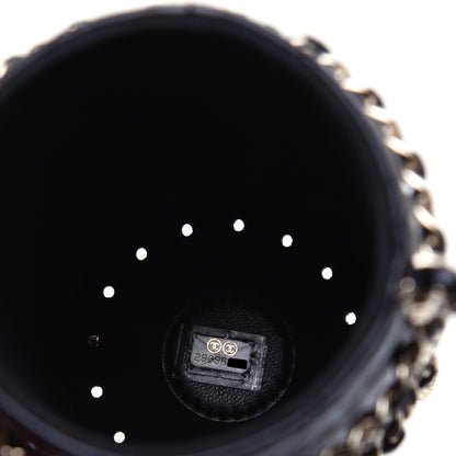 Chanel Lambskin Quilted CC To Drink Water Bottle Black Gold 5 of 15