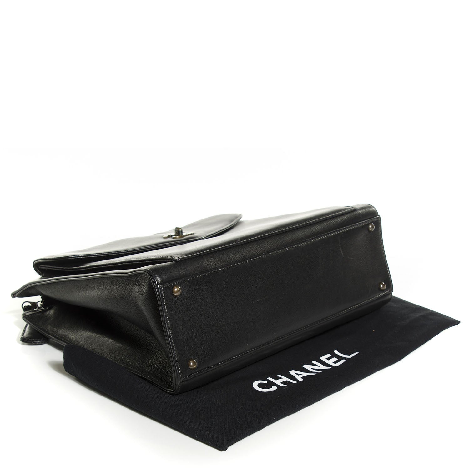 Chanel Calfskin Flap Shoulder Bag Black 4 of 7