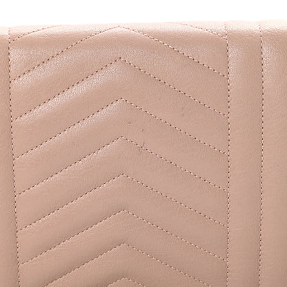 Saint Laurent Sheepskin Tri-Quilt Monogram Envelope Chain Wallet Beige 11 of 12