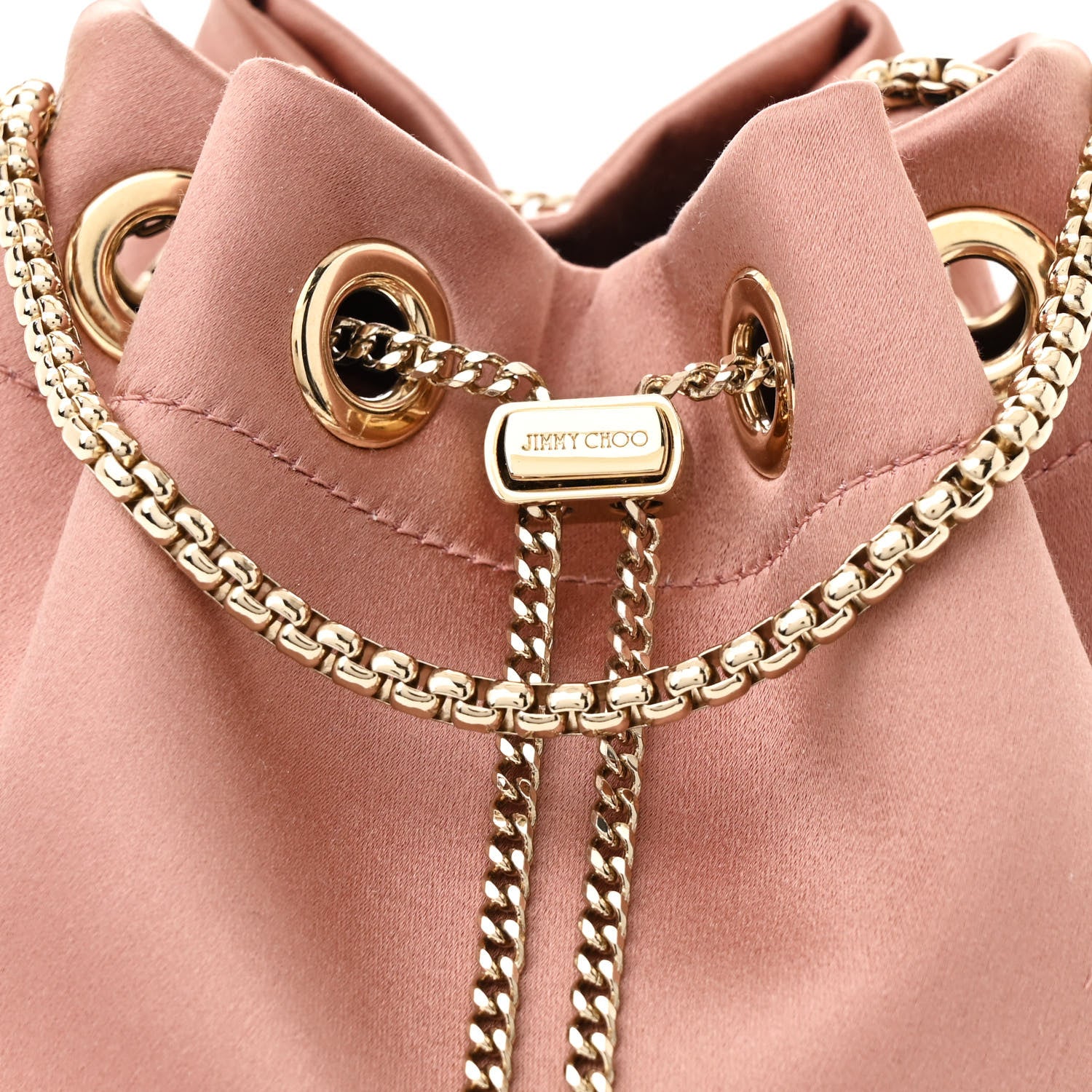 Jimmy Choo Satin Crystal Embellished Top Handle Bon Bon Bag Blush 8 of 11