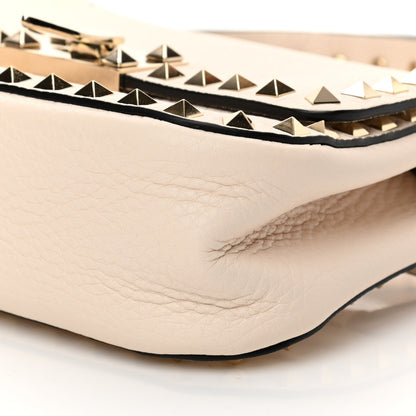 Valentino Garavani Grainy Calfskin Small Rockstud Top Handle Bag Light Ivory 10 of 11