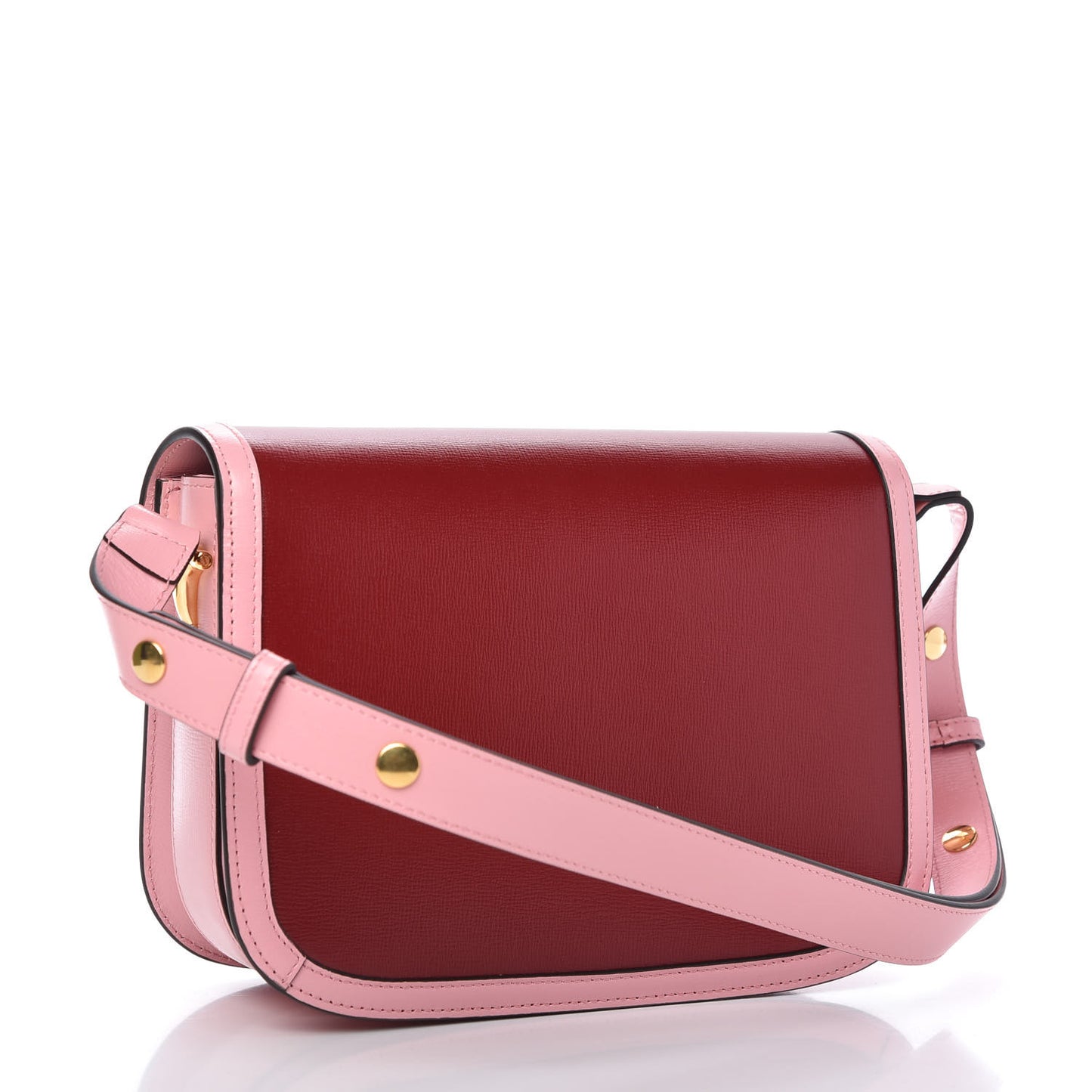 Azalea Calfskin Horsebit 1955 Shoulder Bag New Cherry Red Wild Rose
