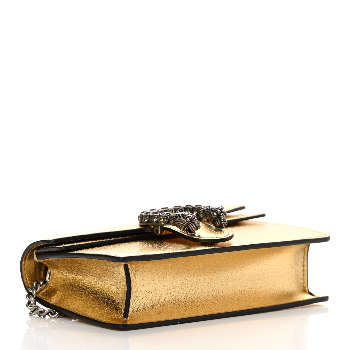 Metallic Calfskin Super Mini Dionysus Shoulder Bag Gold