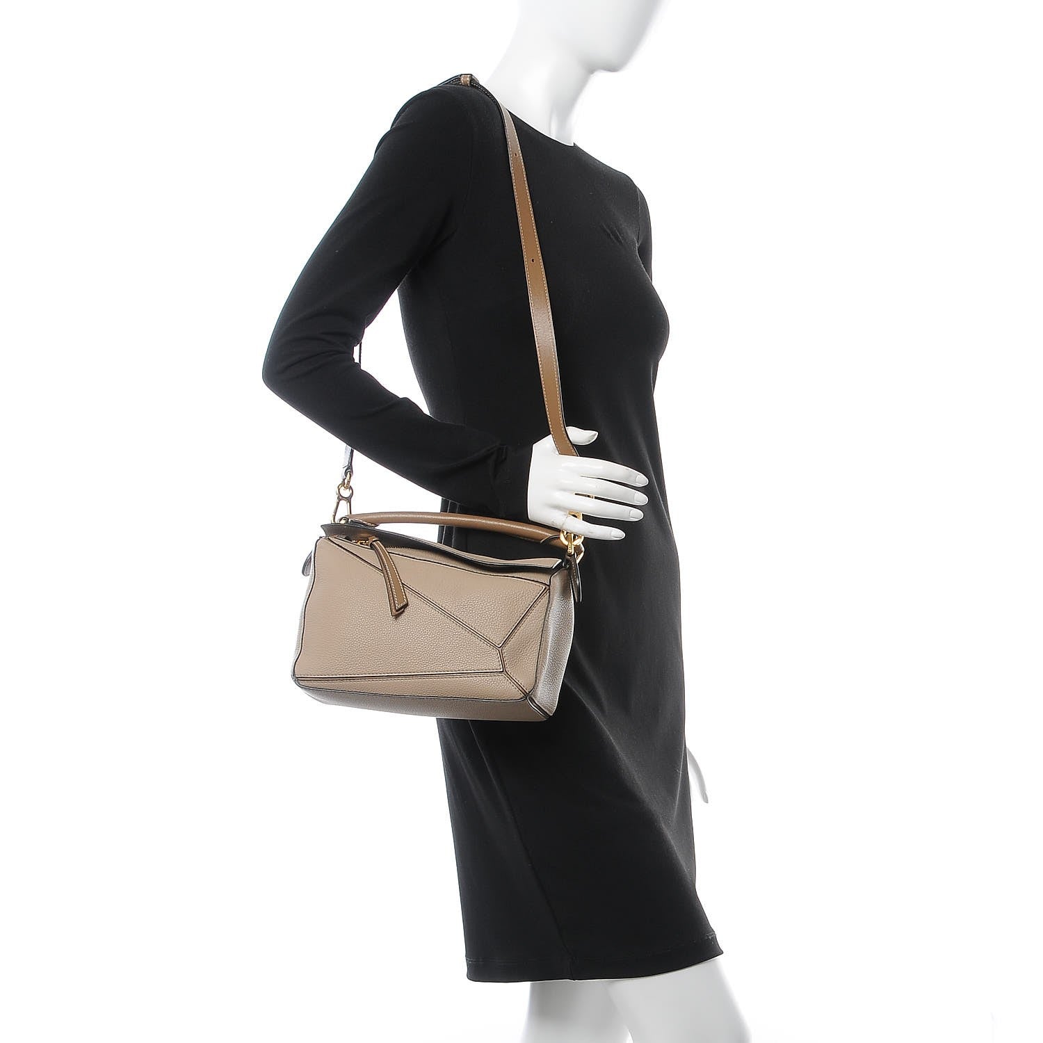 Loewe Calfskin Small Puzzle Bag Sand Mink 3 of 11